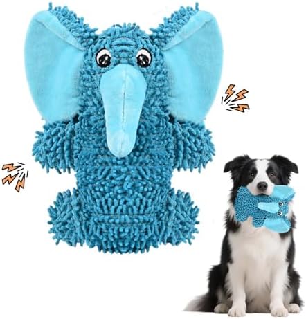 Dog Toys Puppy Toys Cute Squeaky Dog Toy, Shaking Squeaky - Stuffed Plush Animal to Keep Them Busy for Small Medium Large Dogs for Birthday Gift (Blue Elephant) by Unknown