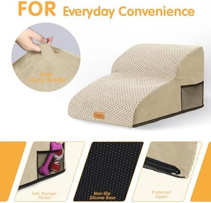 Topmart High Density Extended Foam Dog Ramp&Steps 2 Tiers - Image 5