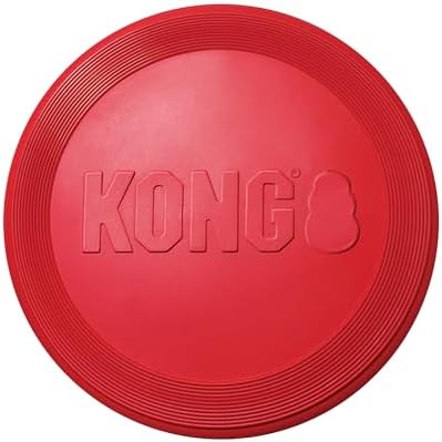 KONG Flyer, Natural Rubber Flying Disc Fetch Toy, for Small Dogs by KONG