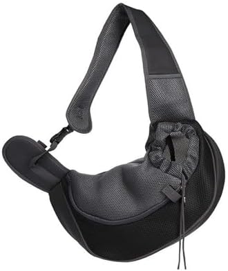 Dog Sling Carrier for Pooch Doggy Yorkie Chihuahua Baby, Travel Front Backpack Chest Body Holder Pack to Wear, Large, Black - Image 6