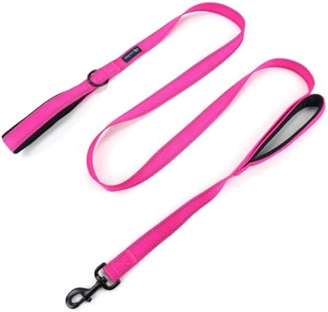 Wagtime Club Heavy Duty Double Handle Dog Leash for Large Medium Small Dogs by Waggin+Tails
