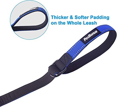 PetBonus 2 Packs Short Dog Leash, Safety Wrist Strap for Retractable Dog Leash, Reflective Design and Adjustable Soft Padded Handle, Extra Layer Security for Pet Stroller (Blue, Blue) - Image 4