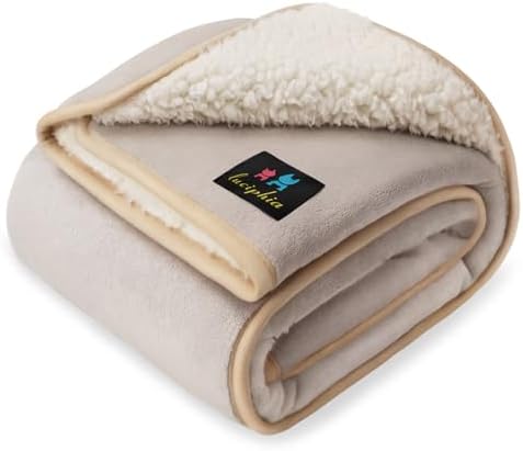 Luciphia Waterproof Blanket for Large Dog, Reversible Sherpa Couch Cover by luciphia