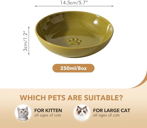 Havniva Ceramic Cat Bowls, Cat Food Bowls Whisker Friendly - Image 2