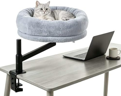 ANWA Cat Desk Bed for Indoor Cats, Heavy Duty Desk Hammock Cat Bed, Gray by ANWA