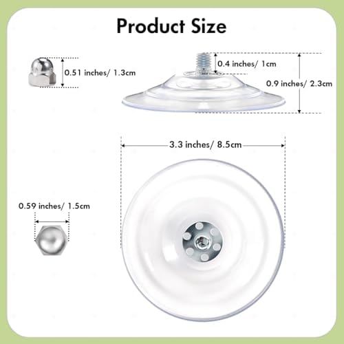 AMOSIJOY 4 Pack Cat Window Perch Strong Replacement Suction Cups with Screw - Image 2