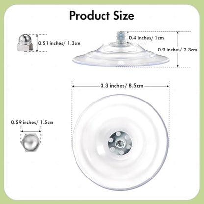 AMOSIJOY 4 Pack Cat Window Perch Strong Replacement Suction Cups with Screw - Image 2