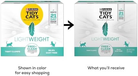 Purina Tidy Cats Lightweight Free and Clean Unscented Multi-Cat Clumping Cat Litter, Odor Control, Low Dust, 12 lb. Box - Image 2