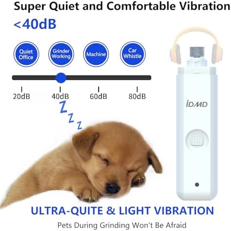 Dog Nail Trimmers with Light for All Breeds | Dog Nail Grinder Quiet - Image 5