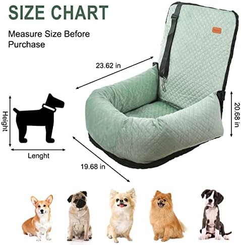 Dog Car Seat for Small Medium Dogs Pet Up to 40 lbs Green - Image 2