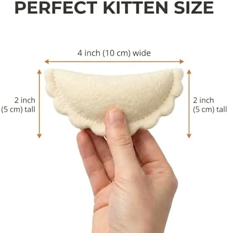 Glaciart One Wool Dumpling Cat Toys with Catnip | Interaction & Boredom Relief, Encourages to Exercise, Explore & Play | Filled w/Organic Herbs to Help Sooth or Reduce Anxiety - Image 3