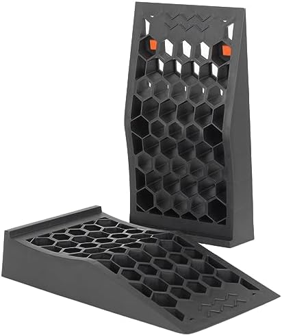 OULEME 2.44" Lift Low Profile Car Service Tire Ramps, 17"x9.5"x3.1", 2PK by OULEME