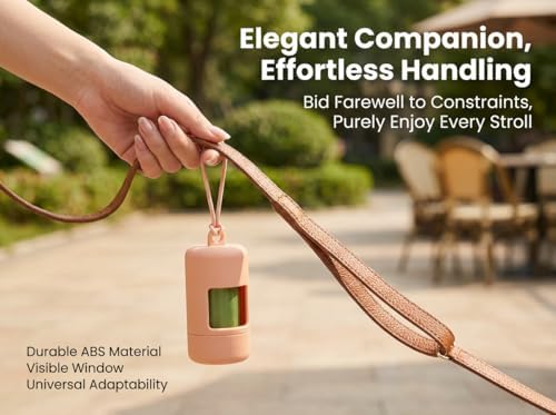 QMEAKMONY Dog Poop Bag Holder for Leashes Compact and Lightweight Poop Bag Dispenser Dog Waste Holder Easy Replacement and Cleaning (Pink) - Image 4