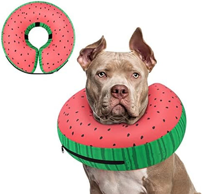Supet Inflatable Dog Cone Collar Alternative After Surgery, Dog Neck Donut Collar Recovery E Collar for Neuter, Soft Pet Cone for Small Medium Large Dogs by Supet