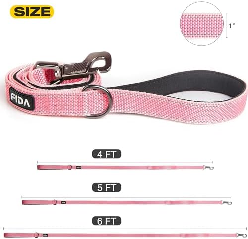 Fida Heavy Duty Dog Leash for Medium Large Dogs, 5 FT, Dual Padded Handles - Image 5
