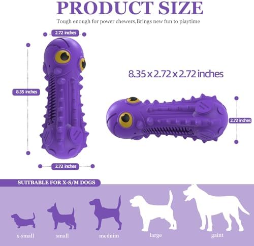 ZIKATON Dog Squeaky Toys for Aggressive Chewers, Durable Chew Toys for Large Medium Breed Dog, Dog Toys, Tough Durable Dogs Toys with Natural Rubber - Image 6