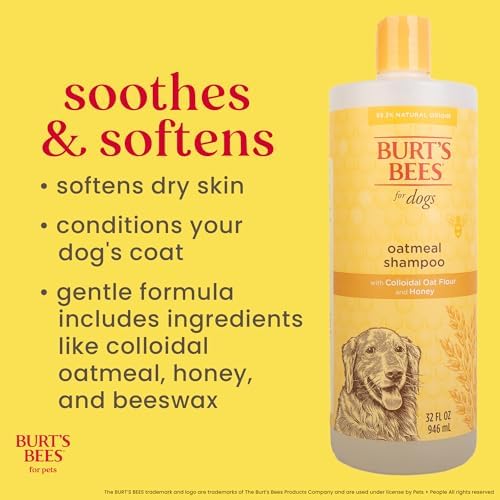 Burts Bees for Pets Oatmeal Dog Shampoo, Honey Scent, 32 Fl Oz Bottle - Image 3