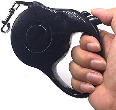 Retractable Dog Leash (Small, Black) by Niubow