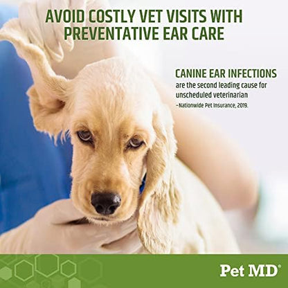 Pet MD Dog Ear Cleaning Wipes – Otic Cleanser for Dogs - 100 ct - Image 3