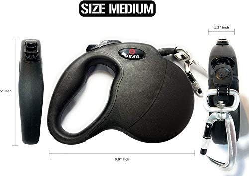Enthusiast Gear Retractable Dog Leash for Large and Medium Dogs with Locking Carabiner | Heavy Duty 16 ft Strong Reflective Polyester Webbing, 1-Button Break & Lock, Anti-Slip Handle, Tangle Free - Image 6