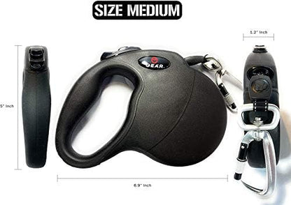 Enthusiast Gear Retractable Dog Leash for Large and Medium Dogs with Locking Carabiner | Heavy Duty 16 ft Strong Reflective Polyester Webbing, 1-Button Break & Lock, Anti-Slip Handle, Tangle Free - Image 6