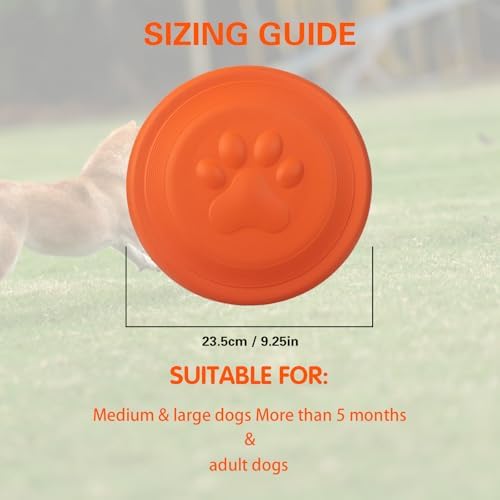 NAITELI Flyer-Soft Flying Disc Fetch Toy-for Medium/Large Dogs(Orange,L) - Image 3