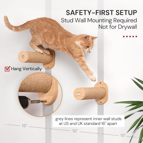 7 Ruby Road Cat Wall Steps - Wall Mounted Cat Climbing Steps - Image 7
