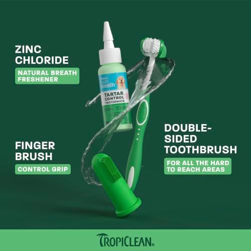 TropiClean Fresh Breath Puppy Tooth Brushing Kit, New Puppy Essentials - Image 5