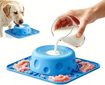 Slow Feeder Dog Bowls with Rolling Ball & Lick Mat for Dogs and Cats by Unknown