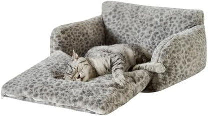 Hollypet Cat Bed Small Dog Orthopedic Couch Beds for Pets up to 13 lbs - Image 2