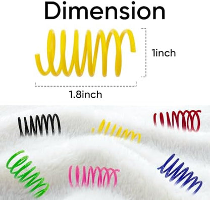 Cat Toys for Indoor Cats, 24 Pack Interactive Cat Spring Toys, 6Colors - Image 2