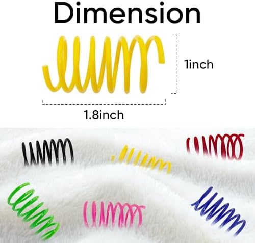 Cat Toys for Indoor Cats, 30 Pack Interactive Cat Spring Toys, 6Colors - Image 2