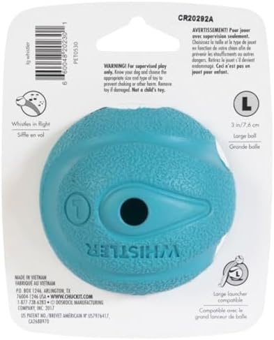 Chuckit! The Whistler Ball Dog Toy, Large 3 Inch, for Dogs 60-100 Pounds - Image 2