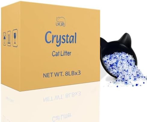 LMJP Crystal Cat Litter for Long-Lasting Odor Control, Non-Clumping, 24lb by LMJP