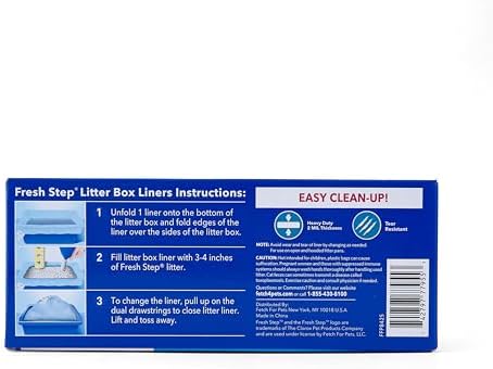 Fresh Step Drawstring Cat Litter Liners, Scented, 3 ft x 19 in, 7 Ct, 2-Pk - Image 6