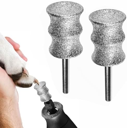 Dog Nail Trimmer Tools for Dremel - Paws Grooming & Smoothing for Medium Large Dogs - 1/8" Dog Nail Grinder Attachment (2XL) by ProfessionalPetNailGroomingTools