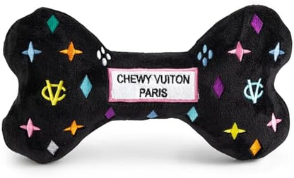 Haute Diggity Dog Chewy Vuiton Bone Plush Dog Toy, Designer Parody Toy by HauteDiggityDog