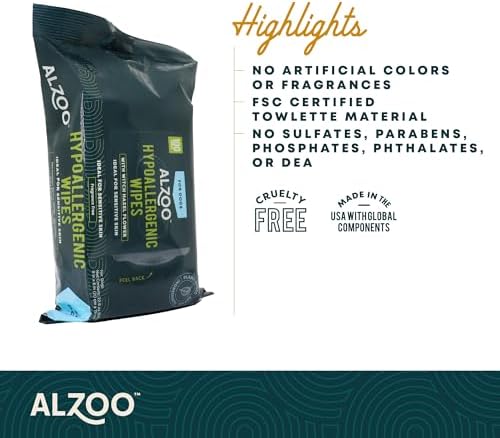 ALZOO Hypoallergenic Dog Grooming Wipes with Witch Hazel, 100% Plant-Based Formula, Gentle Daily Pet Wipes for Dogs, 100 Count - Image 4