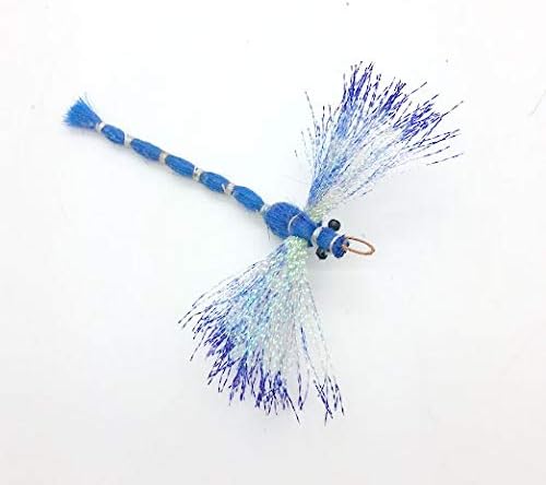 3 Inch Handmade Cat Toy Teaser Wand Refill Dragonfly - Blue Natural Material Toy, Hunting Instinct Play, Interactive Exercise Attachment for Indoor Cats