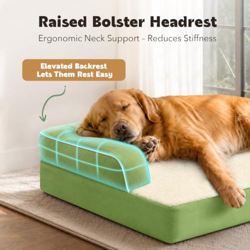 MEKIY Orthopedic XL Dog Bed with Bolster for Extra Large Size Dogs - Image 2