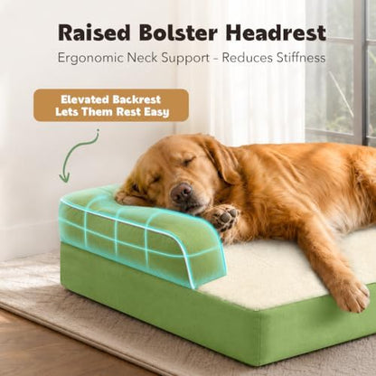 MEKIY Orthopedic XL Dog Bed with Bolster for Extra Large Size Dogs - Image 2