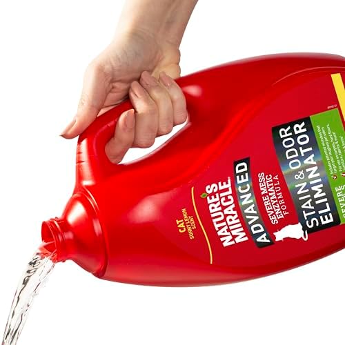 Nature’s Miracle Advanced Cat Stain & Odor Eliminator, Severe Mess, 1 gal - Image 3