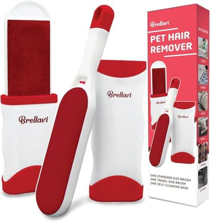 Pet Hair Remover: Reusable Dog Cat Lint Brush for Couch Furniture - 1 Pack by Brellavi