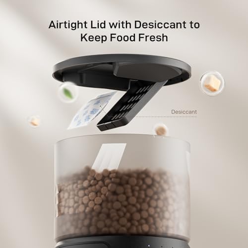 IMIPAW PET Automatic Cat Feeder: 3L Auto Food Dispenser with Timed Feeding| 6 Meal Programmable& 1-20 Portion Precise Control- Easy to Clean & Setup for Cat Indoor| Desiccant Bag Keep Food Fresh - Image 5