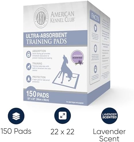 AKC Puppy Training Pads, 22" x 22", Lavender Scented, 150 Count - Image 2