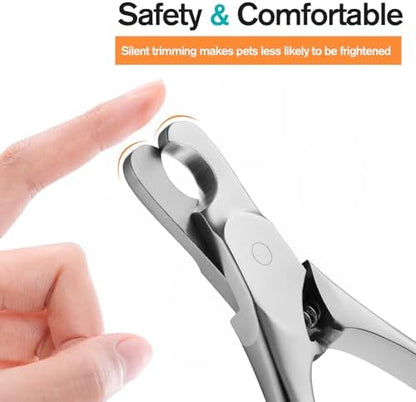 FERYES Heavy Duty Stainless Steel Pet Nail Clippers - Precision and Comfort for Dogs and Cats - Image 5