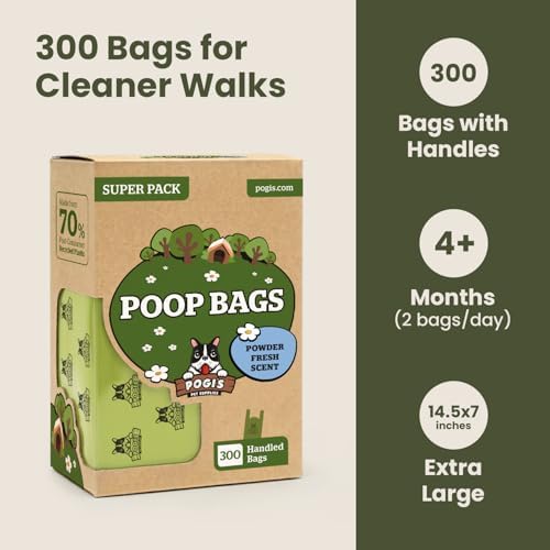 Pogi’s Dog Poop Bags with Handles – Extra-Thick, Leak-Proof, Large, Fresh Scent, 300-Count - Image 6