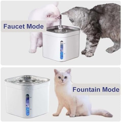 Cat Fountains for Drinking, Stainless Steel Bowl Cat Water Fountain,Water Dispenser for Cats, 74OZ/2.2L Water Fountains for Cats Indoor - Image 6