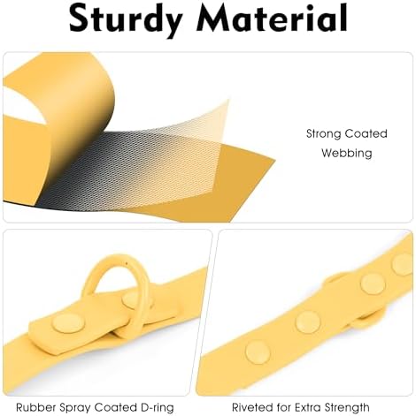 Wisedog Waterproof Dog Leash, Butter Yellow, 6 ft × 3/4 in - Image 2
