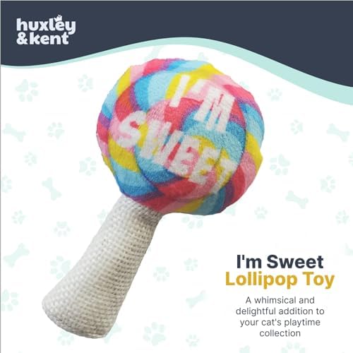 Huxley & Kent Plush Crinkle Catnip Cat Toy, I'm Sweet Lollipop - Image 2